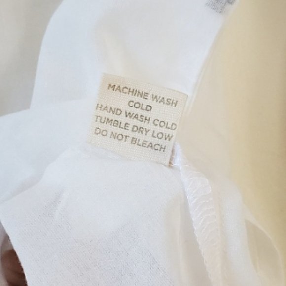 Woven by Synergy White Blouse Drop-Shoulders Size Small - Picture 6 of 9